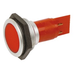 1 pcs - Signal Construct Red Panel Mount Indicator, 230V ac, 30mm Mounting Hole Size, IP67