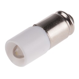 1 pcs - RS PRO White LED Indicator Lamp, 12V ac/dc, Midget Groove Base, 6mm Diameter, 2070mcd