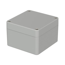 1 pcs - Bopla Euromas Series Grey ABS Enclosure, IP66, Flanged, Grey Lid, 82 x 80 x 55mm