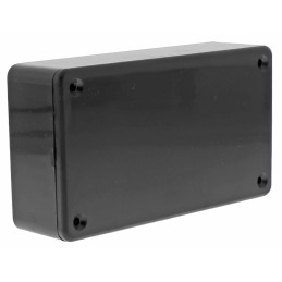 1 pcs - Hammond 1591 Series Black Flame Retardant ABS Enclosure, IP54, Black Lid, 112 x 62 x 31mm