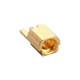 1 pcs : CONMMCX013 - RF Connectors / Coaxial Connectors MMCX Connector Jack, Female Socket 50Ohm Board Edge, Cutout, Surface Mou