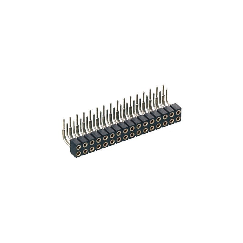 5 pcs - Preci-Dip 833 Series Right Angle PCB Mount PCB Socket, 14-Contact, 2-Row, 2mm Pitch, Solder Termination