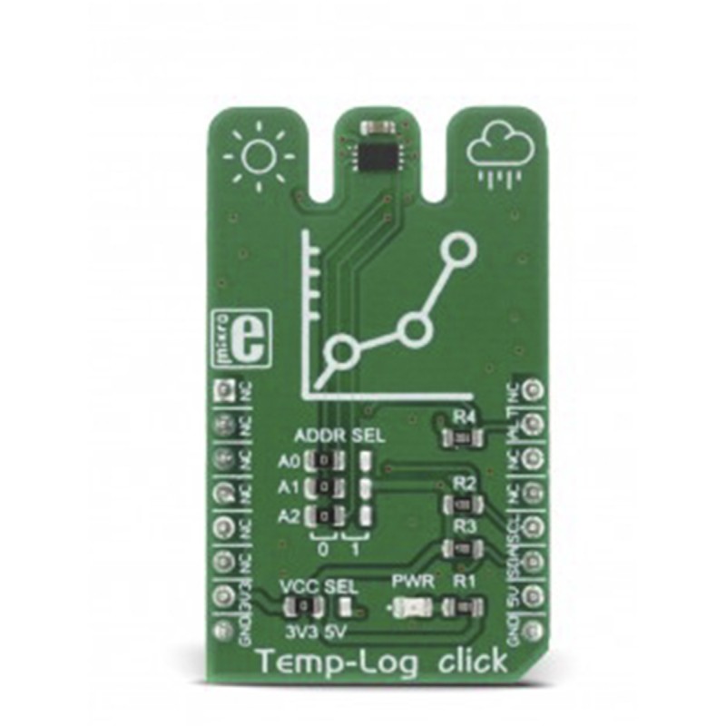 1 pcs - MikroElektronika Temp-Log Click mikroBus Click Board for AT30TSE758A
