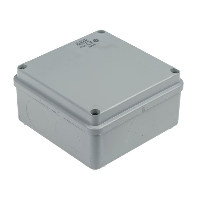 1 pcs - ABB Grey Thermoplastic Junction Box, IP65, 100 x 100x 50mm