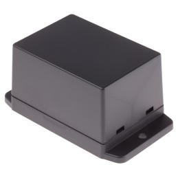 1 pcs - RS PRO Black ABS Enclosure, Flanged, Black Lid, 70 x 50 x 42mm