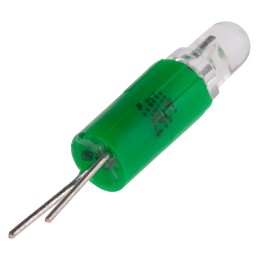 1 pcs - RS PRO Green LED Indicator Lamp, 24V ac/dc, Bi-Pin Base, 4.25mm Diameter, 95mcd
