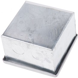 1 pcs - RS PRO Steel Galvanised Adaptable Box, 75mm x 75mm x 50mm 20/25mm Knockout Size