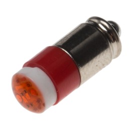 1 pcs - RS PRO Red LED Indicator Lamp, 28V ac/dc, Midget Groove Base, 6mm Diameter, 40mcd