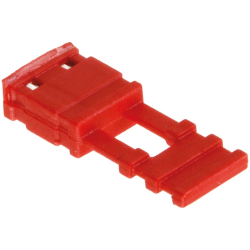 1000 pcs - HARWIN Jumper Female Straight Red Closed Top, Handle Pull 2 Way 1 Row 2.54mm Pitch
