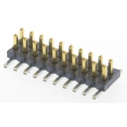 5 pcs - Samtec FTS Series Straight Surface Mount Pin Header, 20 Contact(s), 1.27mm Pitch, 2 Row(s), Unshrouded