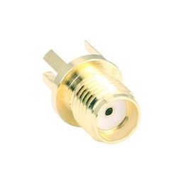 1 pcs : CONSMA003.062-G - RF Connectors / Coaxial Connectors SMA Fml Edge Mnt for 0.062 PCB, Gold
