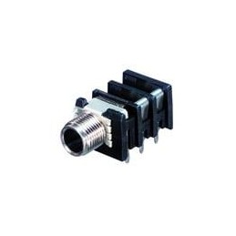 1 pcs : NRJ6HM-1-PRE - Phone Connectors Jack 1/4' - stereo switched tip and ring (not sleeve), slim-full thread metal-PCBH-cha g