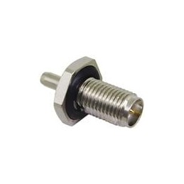 1 pcs : CONREVSMA014-R178 - RF Connectors / Coaxial Connectors RPSMA Fml Blkhd RMnt Crimp, O-Ring, RG17