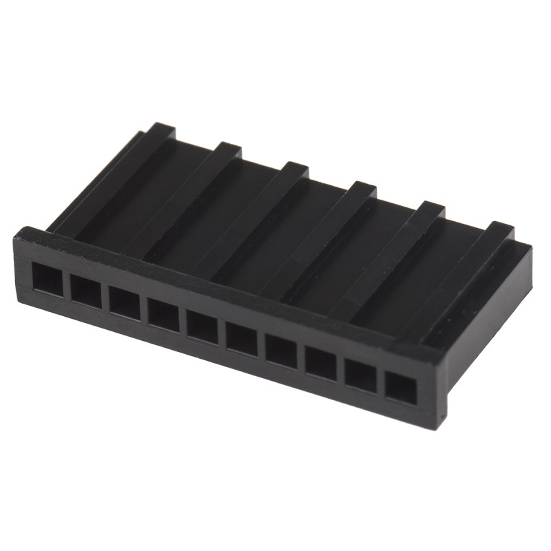 1000 pcs - TE Connectivity, AMPMODU MOD II Female Connector Housing, 2.54mm Pitch, 10 Way, 1 Row