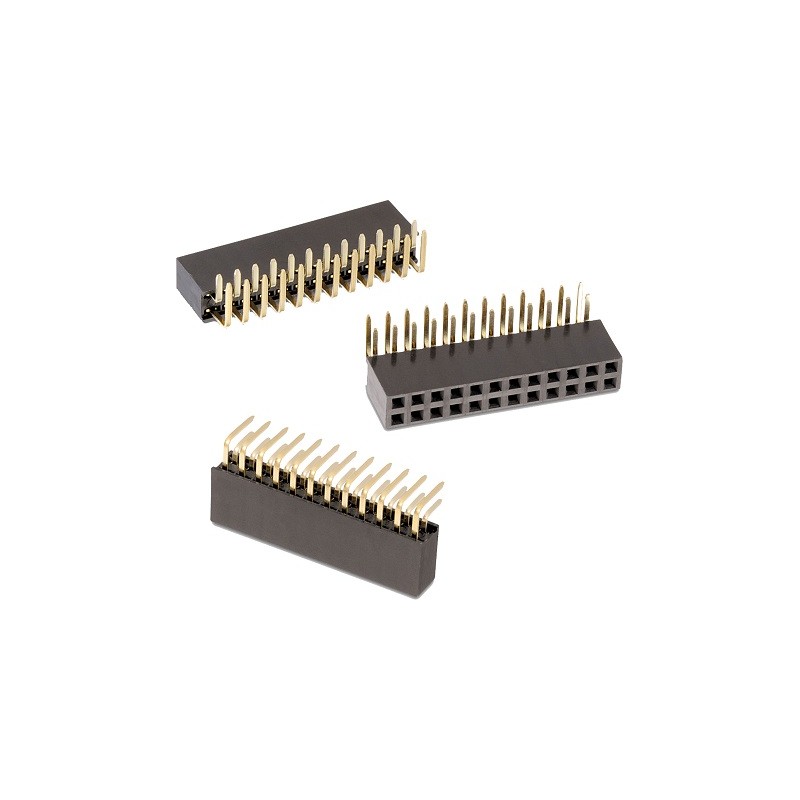 5 pcs - Wurth Elektronik WR-PHD Series Angled PCB Socket, 22-Contact, 2-Row, 2.54mm Pitch
