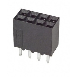 5 pcs - TE Connectivity AMPMODU MOD II Series Straight Through Hole Mount PCB Socket, 6-Contact, 2-Row, 2.54mm Pitch, Solder