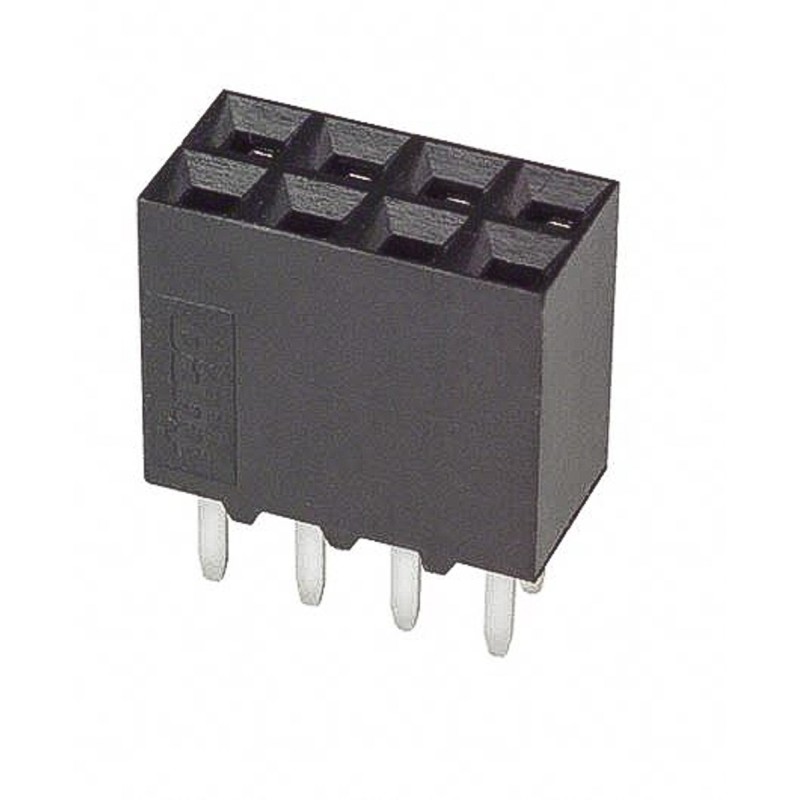 5 pcs - TE Connectivity AMPMODU MOD II Series Straight Through Hole Mount PCB Socket, 6-Contact, 2-Row, 2.54mm Pitch, Solder