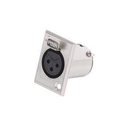 1 pcs : AC3FPZ - XLR Connectors 3 Pole XLR Metal Female Chassis Mount P Flange Stamped Contacts