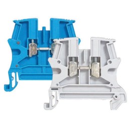 5 pcs - Legrand 371 Series Blue DIN Rail Terminal Block, 4mm², Single-Level, Screw Termination