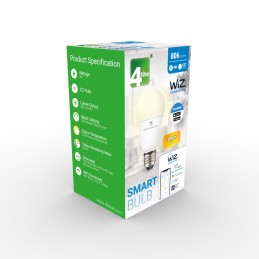 1 pcs - 4lite UK 9 W E27 LED Smart Bulb, Warm White