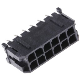 5 pcs - Molex Micro-Fit 3.0 Series Straight Through Hole PCB Header, 12 Contact(s), 3.0mm Pitch, 2 Row(s), Shrouded