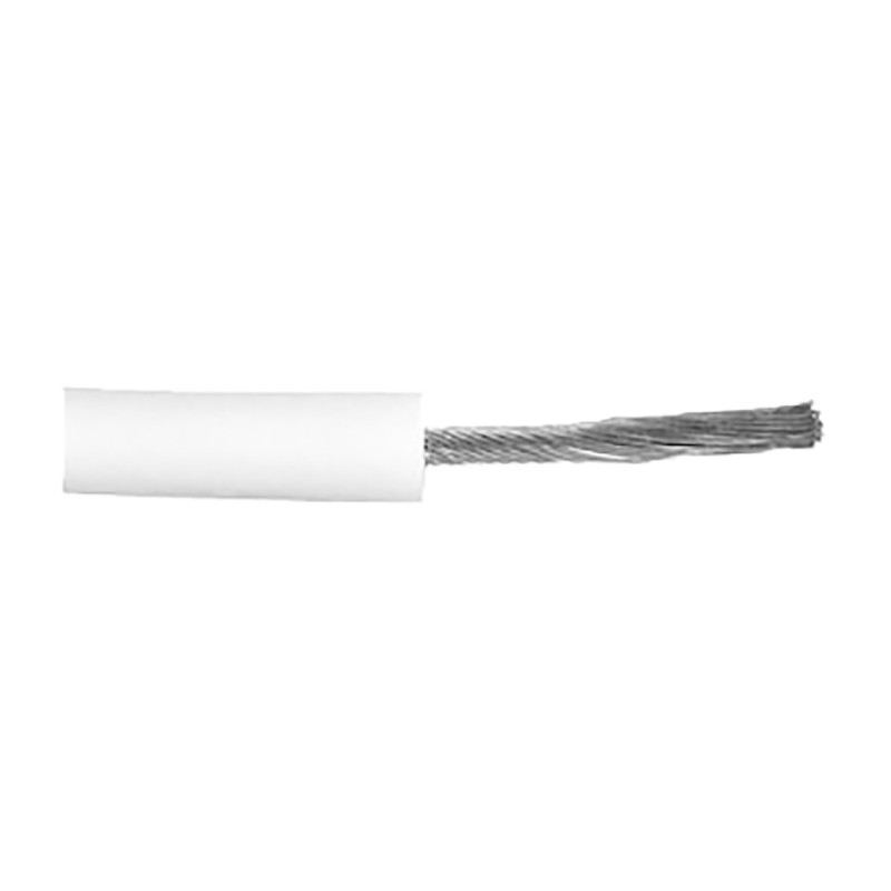 1 pcs - Alpha Wire 391845 Series White 0.75 mm² Hook Up Wire, 18 AWG, 16/0.25 mm, 305m, Silicone Insulation