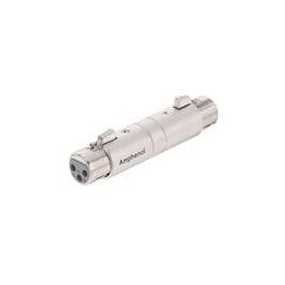 1 pcs : AC3F3FW - XLR Connectors 3 Pole XLR Metal Shell In Line Adapter Female to Female Pre-wired Nickel Finish