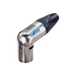 1 pcs : NC4MRX-BAG - XLR Connectors 4P MALE RT ANGLE BLK/SILVER