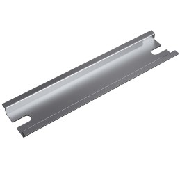 1 pcs - Rose Steel Perforated DIN Rail, Top Hat Compatible, 293mm x 35mm x 8mm