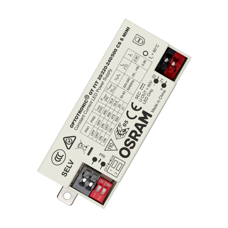 1 pcs - Osram LED Driver, 42V Output, 20W Output, 500mA Output, Constant Current