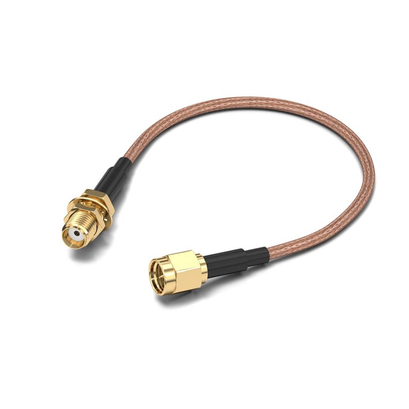 10 pcs - Wurth Elektronik WR-CXASY Series Male SMA to Female SMA Coaxial Cable, 1m, RG174/U Coaxial, Terminated