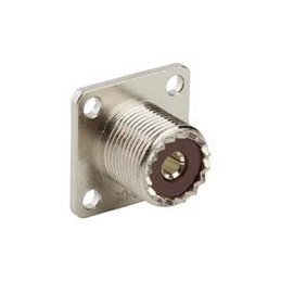 1 pcs : 182341 - RF Connectors / Coaxial Connectors UHF STRT CRIMP JACK 50 OHM, 4H FLANGE