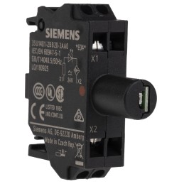 1 pcs - Siemens SIRIUS ACT Light Block - Red, 24 V ac/dc