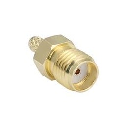 1 pcs : CONSMA011-G - RF Connectors / Coaxial Connectors SMA Female Cable End Crimp RG-174, Gold