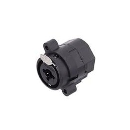 1 pcs : ACJC9S BULK - XLR Connectors 1/4' XLR Dual Chassis Mount C Type Stereo Solder Contacts Switching XLR