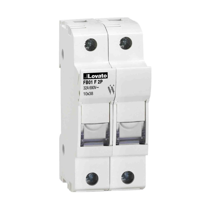 1 pcs - Lovato 32A Rail Mount Fuse Holder, 2P, 690V ac