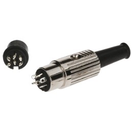 5 pcs - RS PRO 6 Pole Din Socket, 1A, 100 V ac, Push Lock, Female, Cable Mount