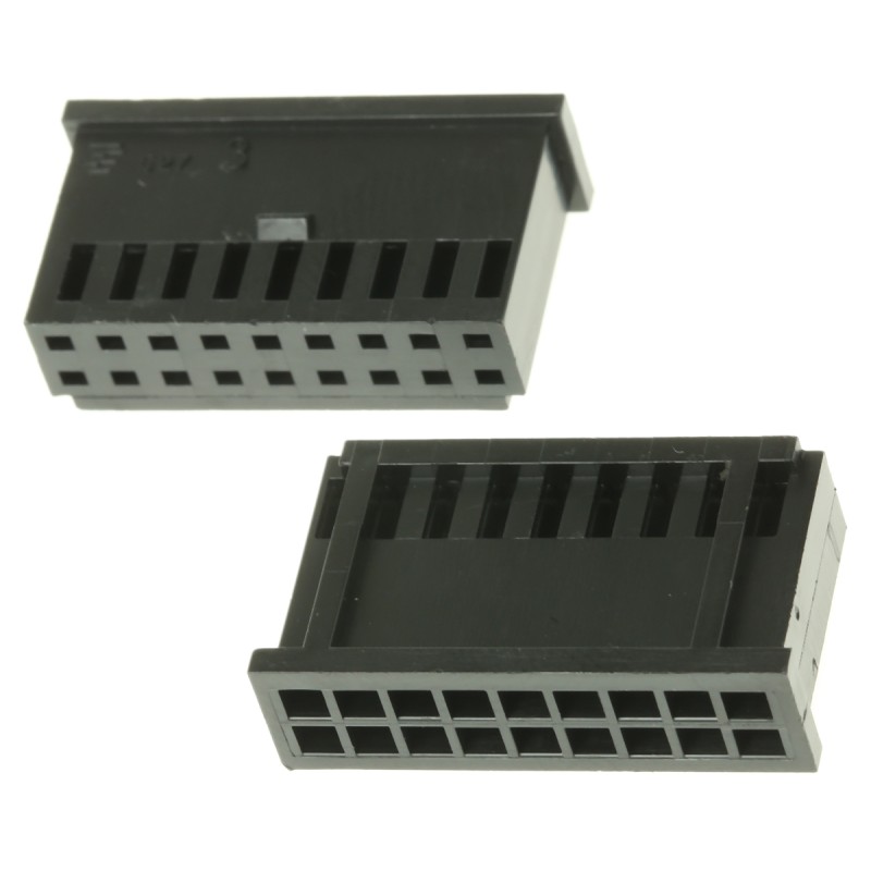 1000 pcs - TE Connectivity, AMPMODU MOD II Female Connector Housing, 2.54mm Pitch, 18 Way, 2 Row