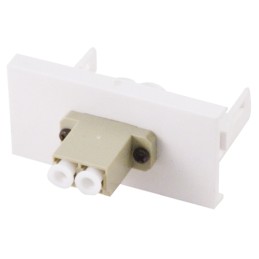 1 pcs - RS PRO Single Gang 2 Way Female LC Faceplate