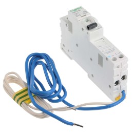 1 pcs - Schneider Electric RCBO, 10A Current Rating, 1P+N Poles, 30mA Trip Sensitivity, Acti 9 Range