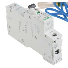 1 pcs - Schneider Electric RCBO, 10A Current Rating, 1P+N Poles, 30mA Trip Sensitivity, Acti 9 Range