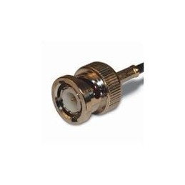 1 pcs : 112136 - RF Connectors / Coaxial Connectors BNC ST CRIMP PLUG RG174 50 OHM BR
