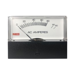 1 pcs - RS PRO Analogue Panel Ammeter 10 (Input) A, 160 (Scale) A AC, 76mm x 74mm, ±1.5 %