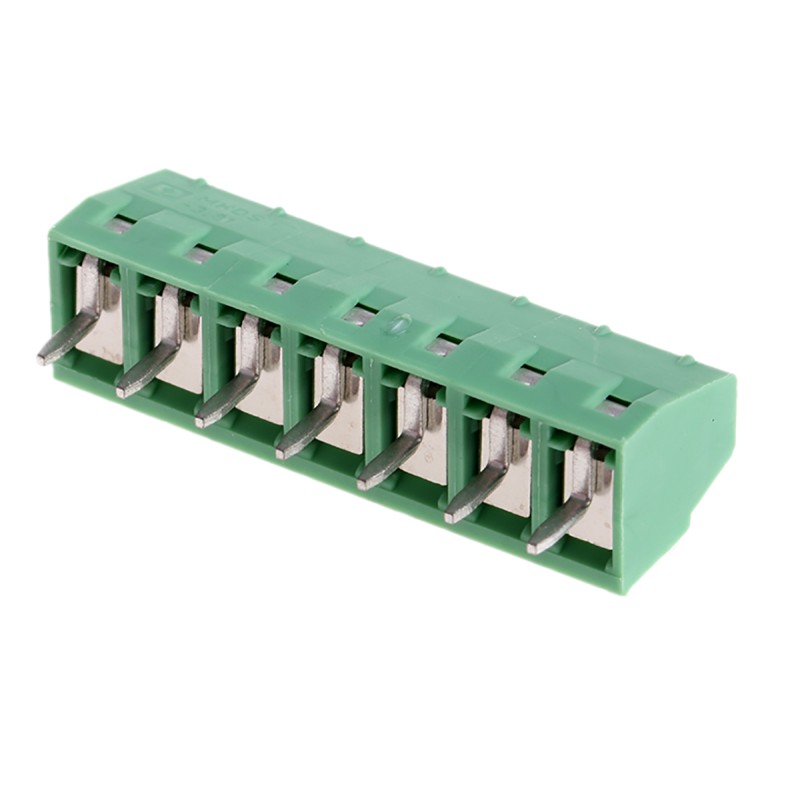 5 pcs - Phoenix Contact MKDS 1/7-3.81 Series PCB Terminal Block, 7-Contact, 3.81mm Pitch, Through Hole Mount, 1-Row, Screw