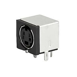 1 pcs : 4850.2410 - Circular DIN Connectors DIN SOCKET 4 POLE PCB MOUNT