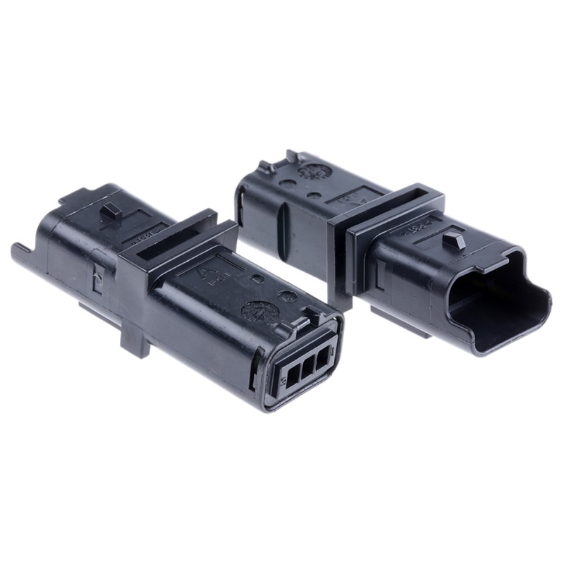 5 pcs - Delphi, 211PL Male Connector Housing, 3.33mm Pitch, 3 Way, 1 Row