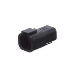 1 pcs : ATP04-4P-BLK - Automotive Connectors ATP Series 4 Way Black Receptacle