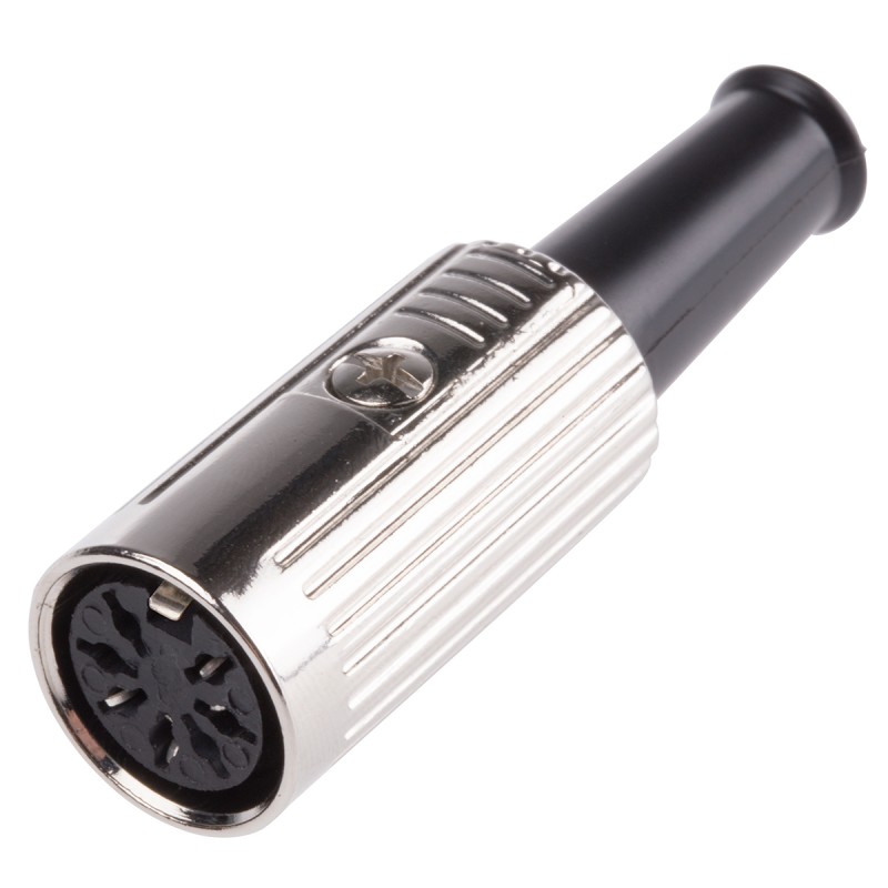 5 pcs - RS PRO 7 Pole Din Socket, 1A, 100 V ac, Push Lock, Female, Cable Mount