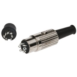 5 pcs - RS PRO 7 Pole Din Socket, 1A, 100 V ac, Push Lock, Female, Cable Mount