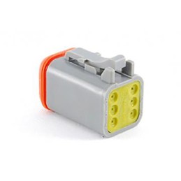 5 pcs - Amphenol Industrial, AT Automotive Connector Plug 6 Way, Crimp Termination
